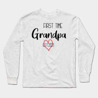 First time grandpa 2021 Long Sleeve T-Shirt